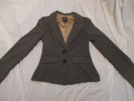 vintage XOXO fitted black & grey blazer - image 10