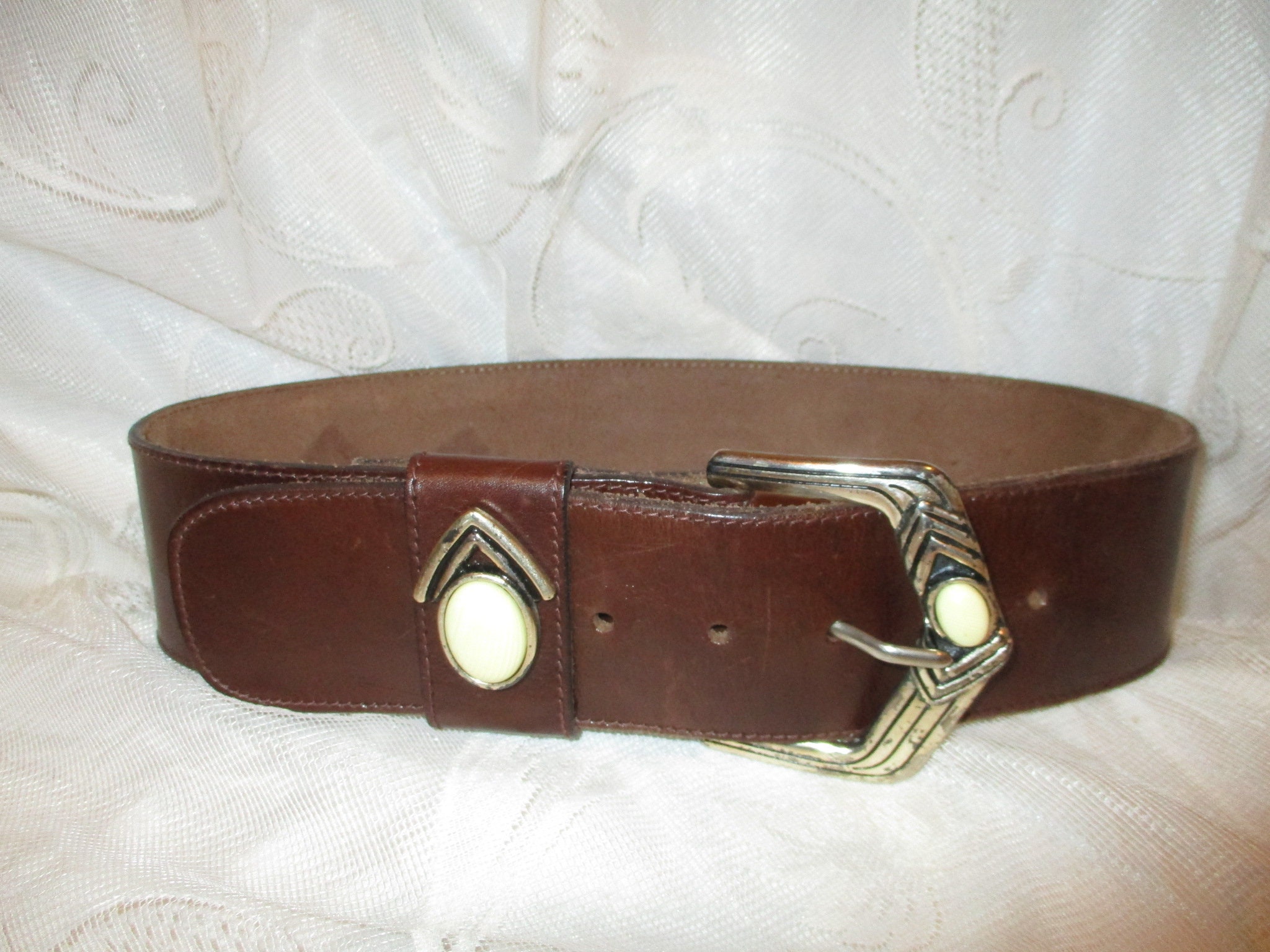 Vita Fete Double Chain Two Tone Silver Breaded Shimmery Sand  Leather Belt New DÉHANCHE Travertine embellished leather belt | NET-A-PORTER main image 3