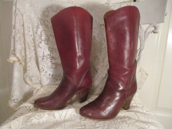 leather mid calf boots - image 3