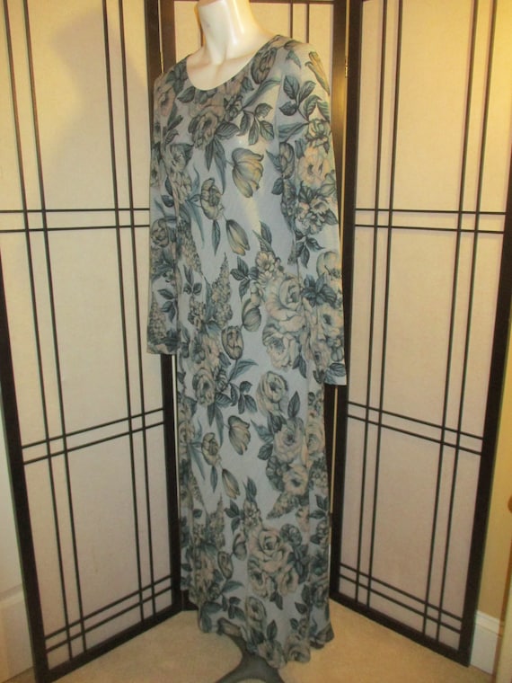 Carole Little long sleeve floral print maxi dress - image 6