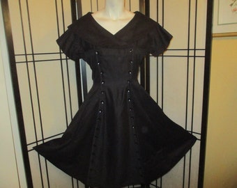 Hand made short sleeve 1950's dress