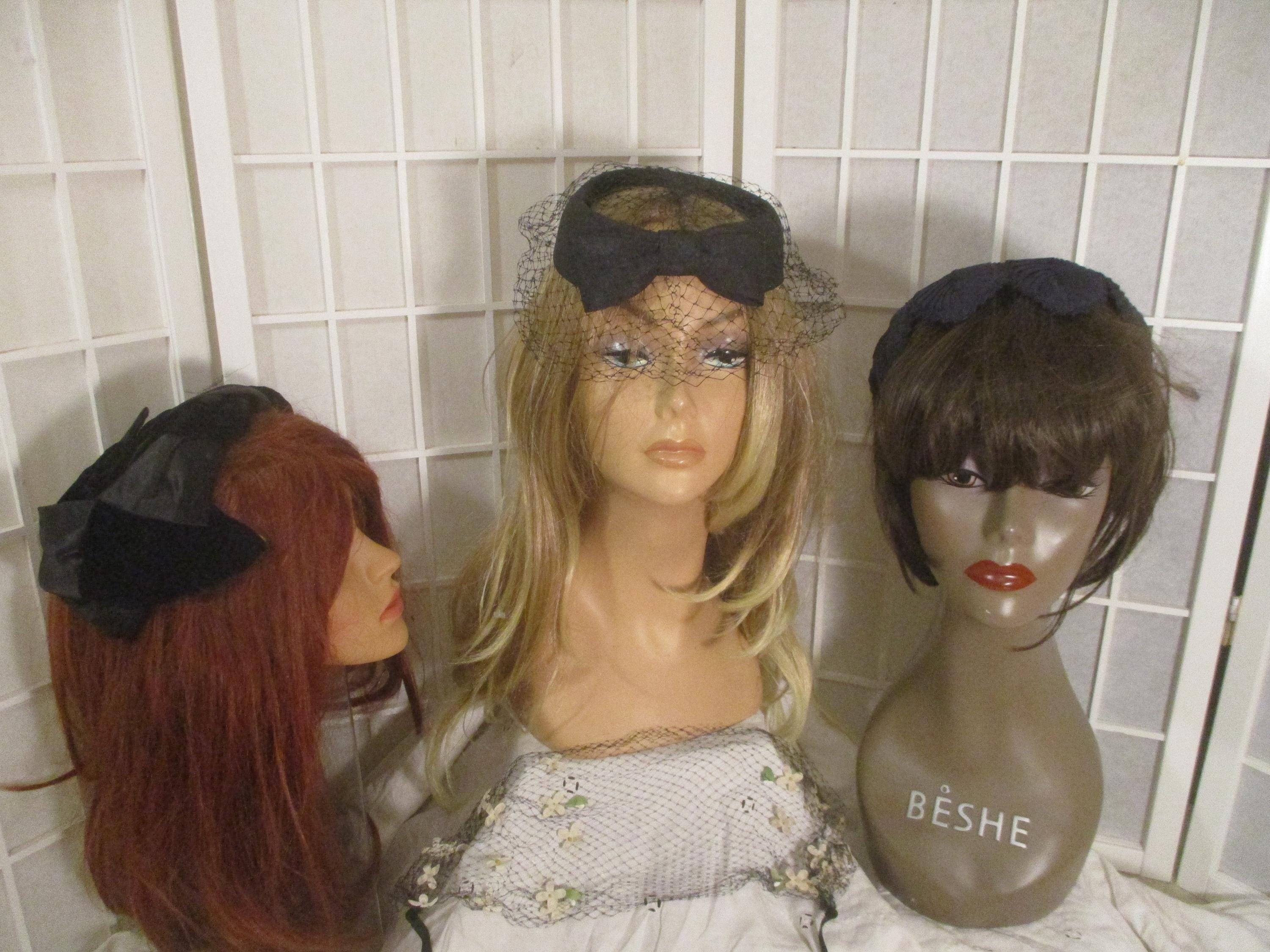Vintage Lot of 3 Fascinator/cocktail Hats With Veil Add On  display picture 1