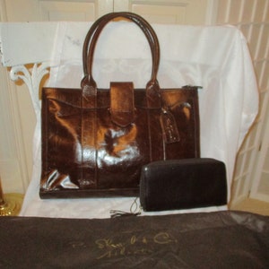 Cartera y billetera de cuero P. Sherrad & Co.