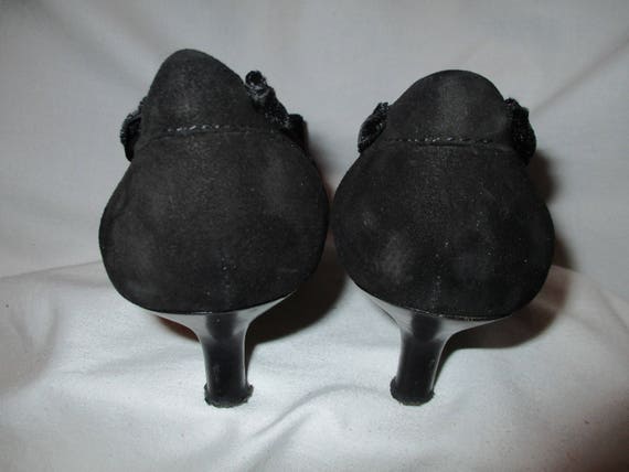 Vintage Coach suede velvet trim pumps size 7 - image 3