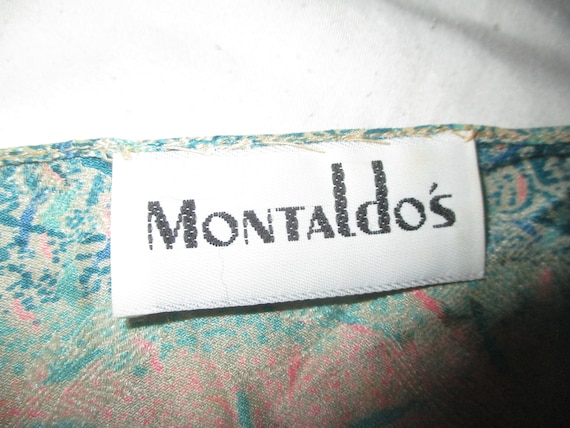 vintage Montaldo's silk jacquard blouson 3/4 slee… - image 7