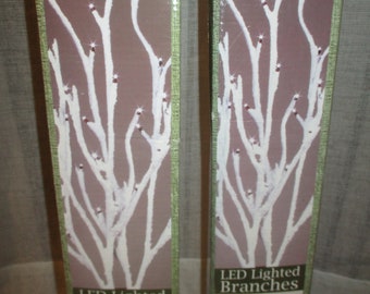 Winter Snow LED lighted branches battery operated home decor