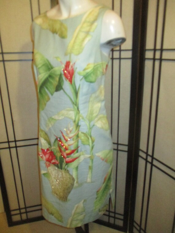 Robe Florale Glamour Taille 6 - Couleurs Vives, Sans Manches - Printemps/été - Occasion Très Bon état