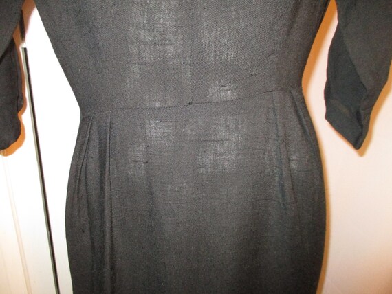 3/4 sleeve 1940's linen dress - image 5