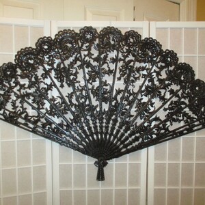 vintage large Burwood ornate fan wall hanging