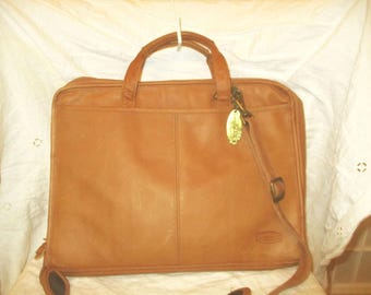 Vintage MONSAC Leather Carry Bag - Laptop Case Leather 
