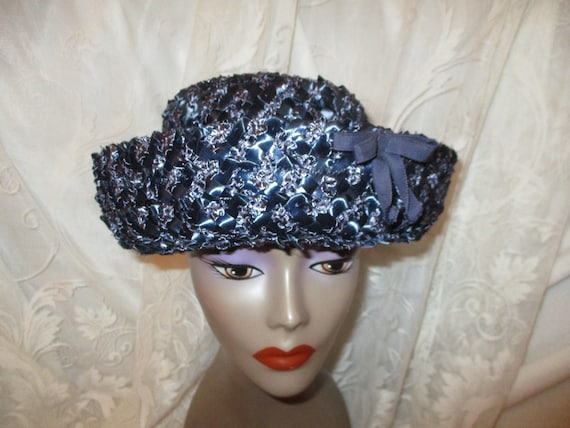 Julius Garfinckel & Co. navy straw hat
