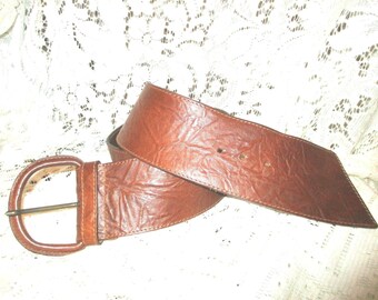 Brown Wide Leather Stud Belt Banana Republic / Wide Leather  display picture 1