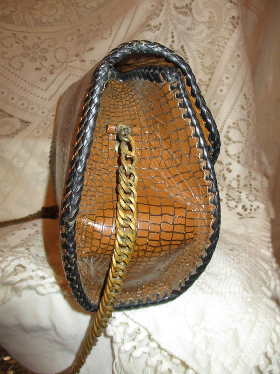 reptile embossed shoulder bag - image 5