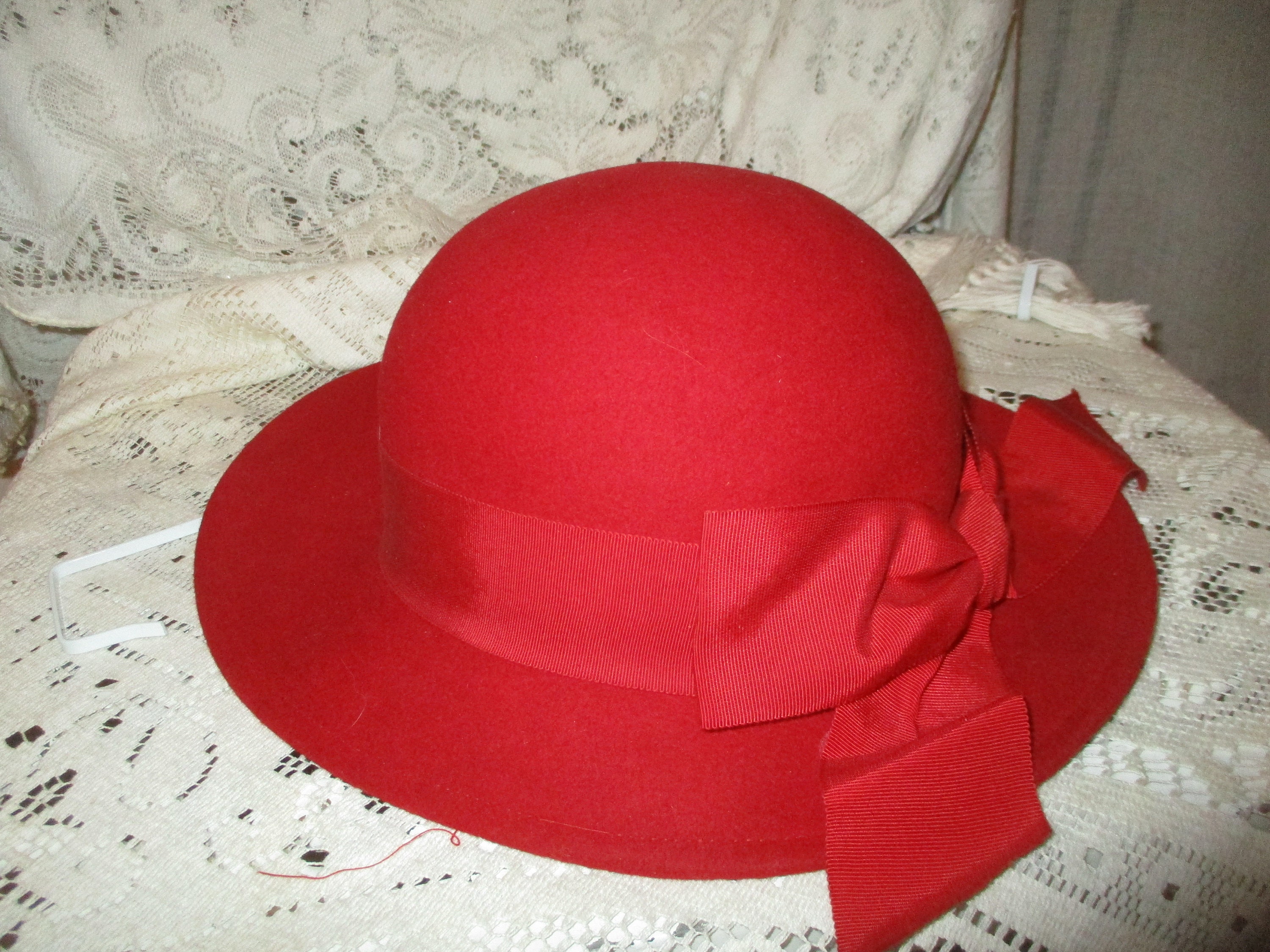 Lancaster Red Wool Felt Hat - Etsy