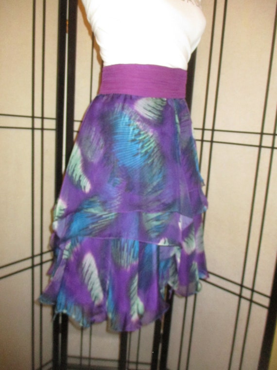 sheer silk layered full circle  skirt - image 5