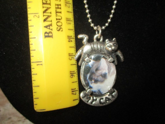 Anne Klein "My Cat" photo pendant necklace - image 4