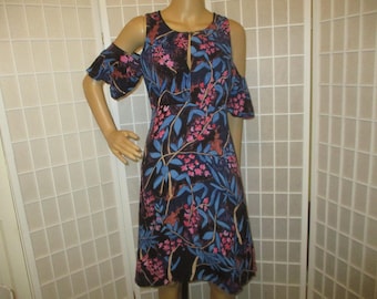 Maeve for Anthropology vintage jurk met open schouders, fladdermouwen en bloemenprint