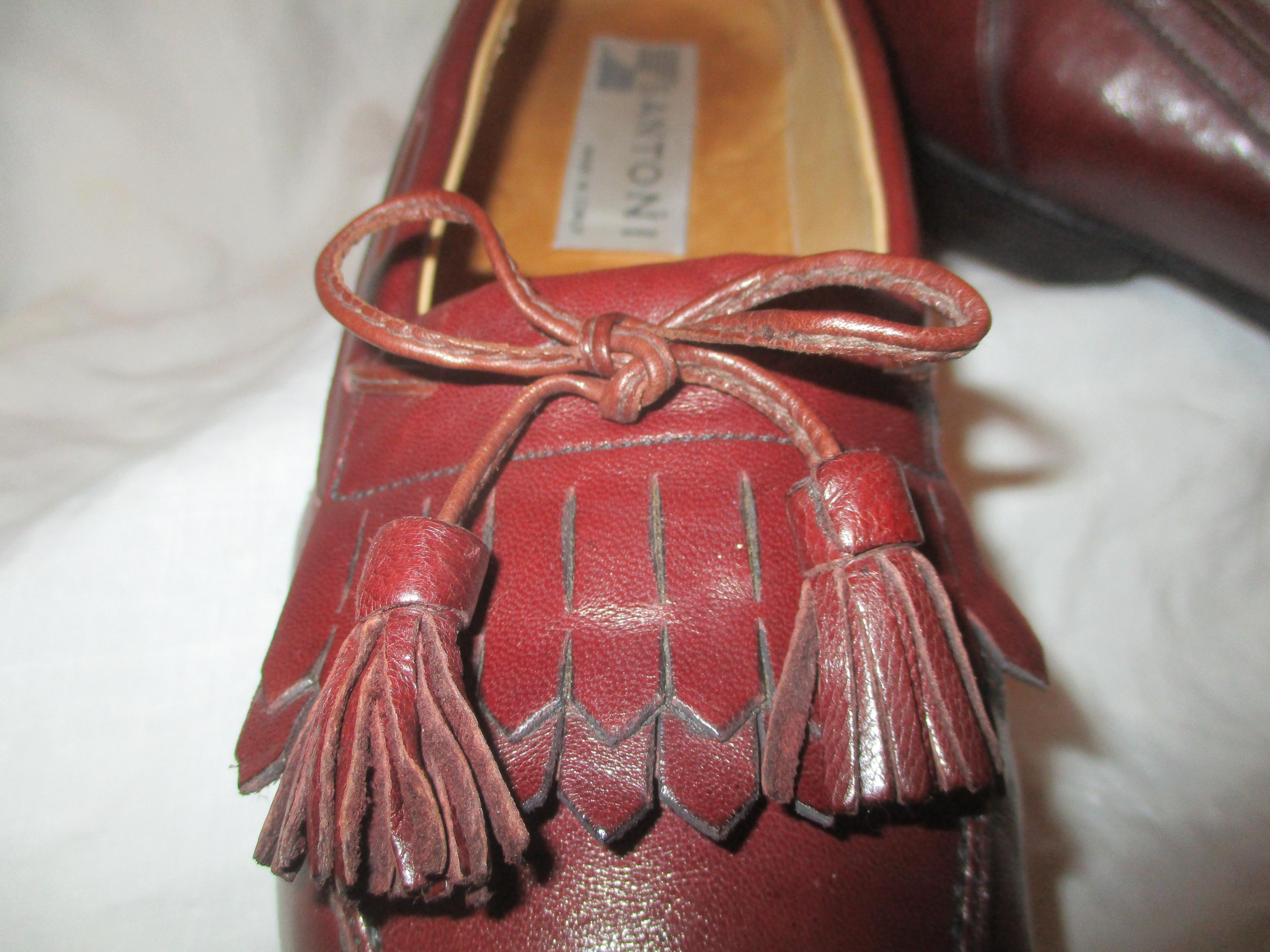Santoni Leather Kiltie Tassel Loafers - Etsy Denmark display picture 2