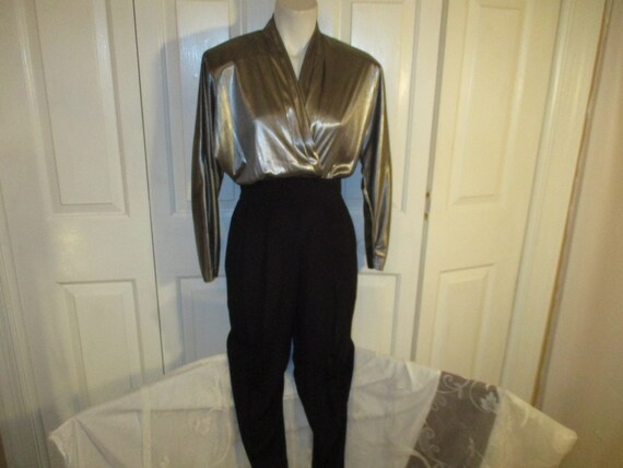 Joan Walters metallic jumpsuit