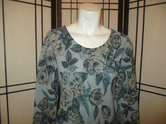 Carole Little long sleeve floral print maxi dress - image 2