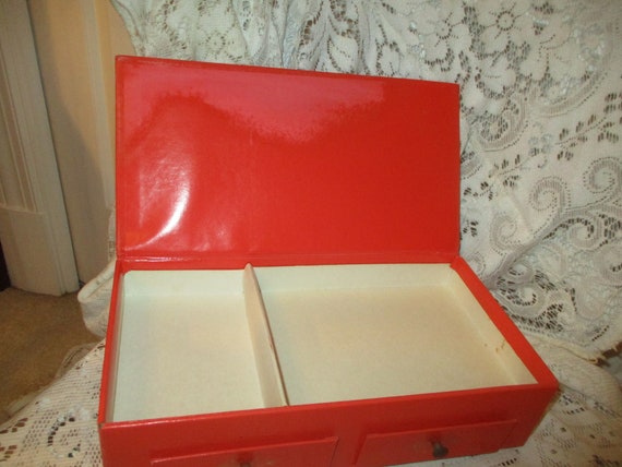hand painted cardboard and paper  jewelry box wit… - image 7