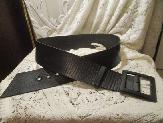 Coldwater Creek Spirit X Wide Leather Belt Size XL - Etsy display picture 2