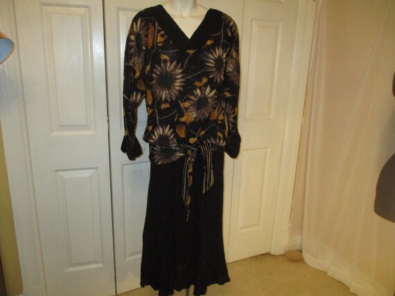 Carole Little sunflower print blouson dress