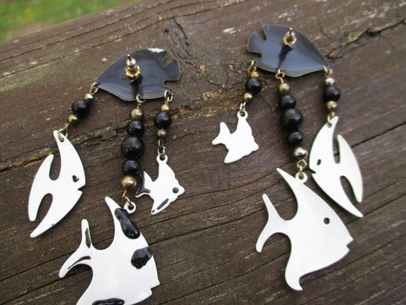 Tropical fish dangle earrings - image 6