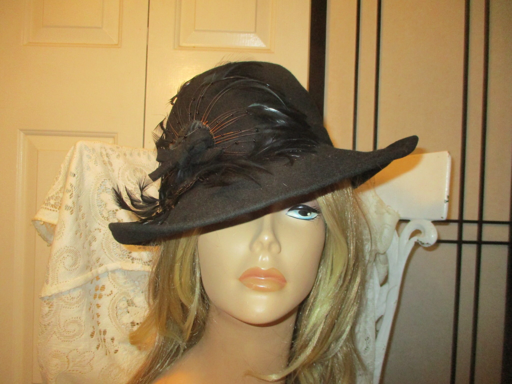 Glenover Fawn Tra Wool Felt Fedora With Feather Detail - Etsy display picture 3