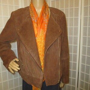 Talbots vintage-motorcykeljacka i sliten getmocka bild 8