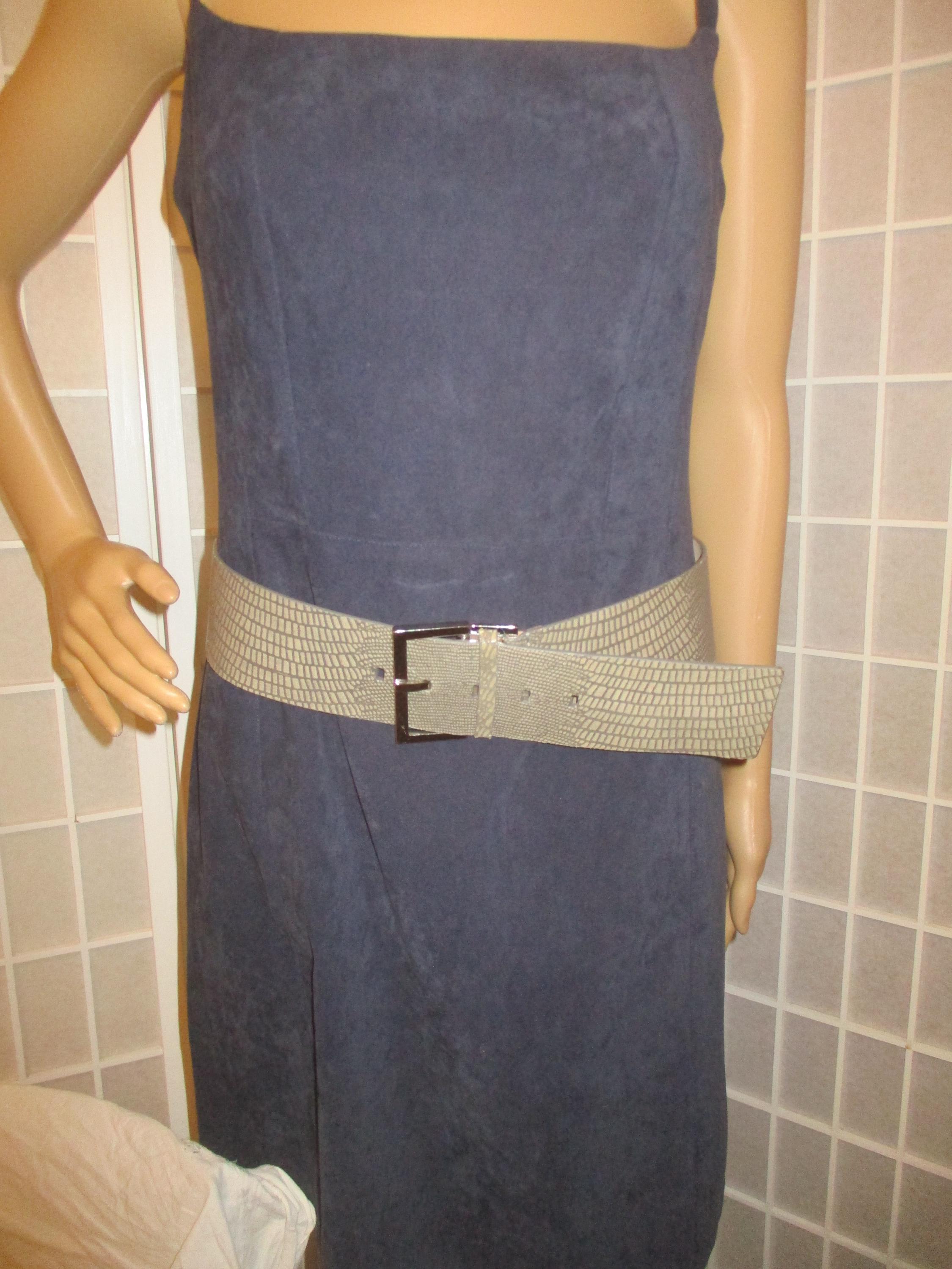Banana Republic Vintage Wide Reptile Embossed Leather Belt 