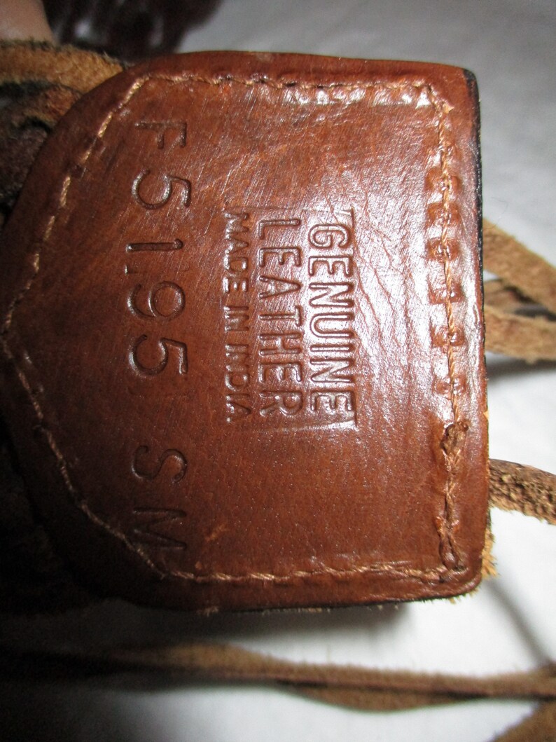 wide woven leather fringed belt