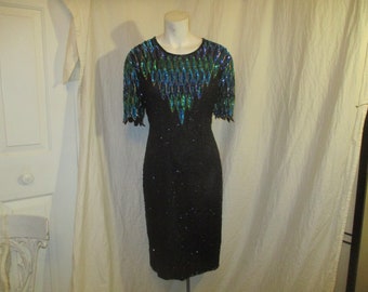 Ste'nay sequined beaded cocktail party dress