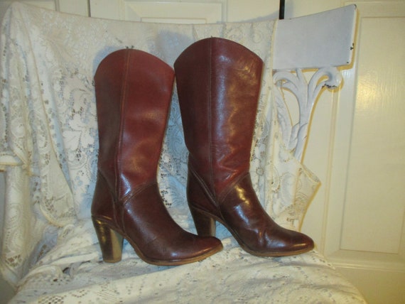 leather mid calf boots - image 5