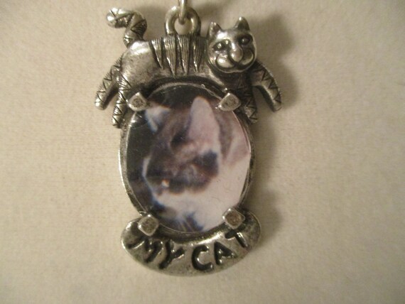 Anne Klein "My Cat" photo pendant necklace - image 9