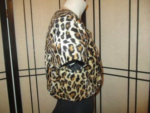 I.N. Studio faux leopard fur bolero jacket - image 5