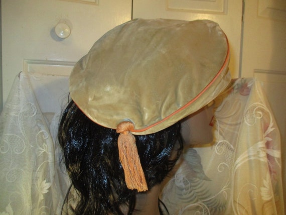 Sylvia velvet tassel beret - image 3