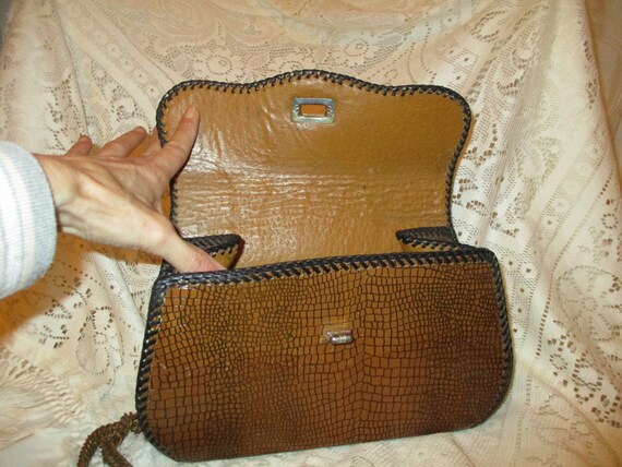 reptile embossed shoulder bag - image 3