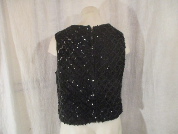 Wippette Sportswear sleeveless crocheted sequined… - image 6