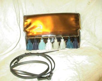 Rebecca Minkoff tassel patent leather crossbody/clutch/shoulder bag