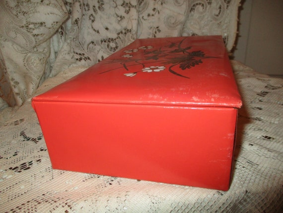 hand painted cardboard and paper  jewelry box wit… - image 4