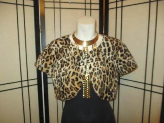 I.N. Studio faux leopard fur bolero jacket - image 8