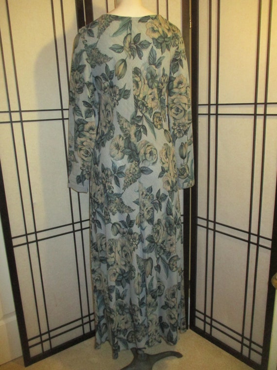 Carole Little long sleeve floral print maxi dress - image 5