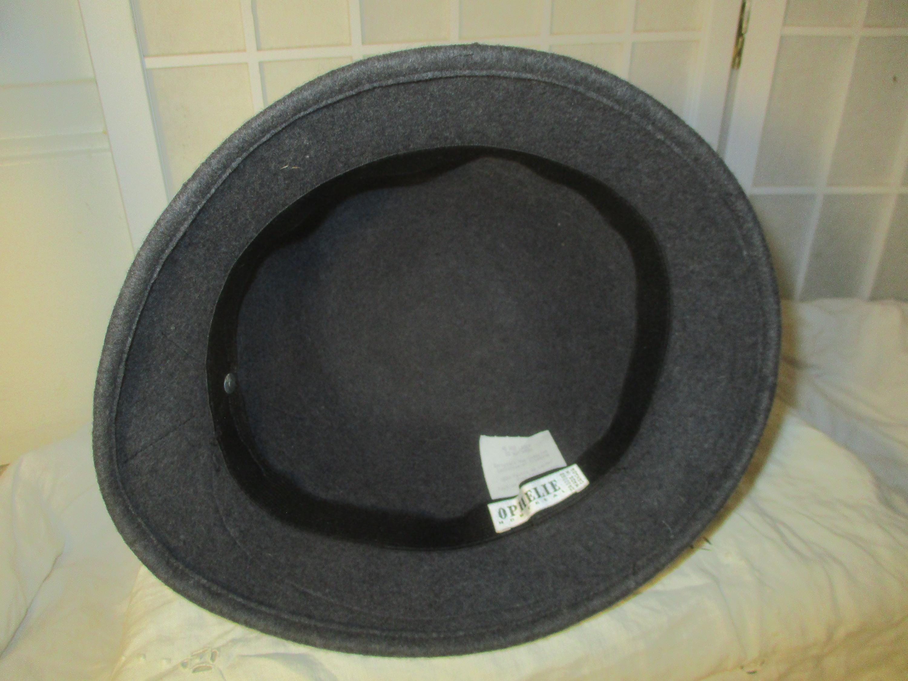 Ophelia Wool Felt Cloche Hat With Leather Trim - Etsy display picture 1