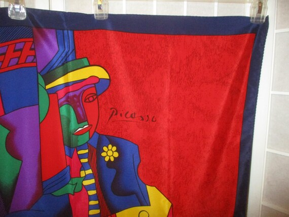Picasso large abstract print scarf - image 4