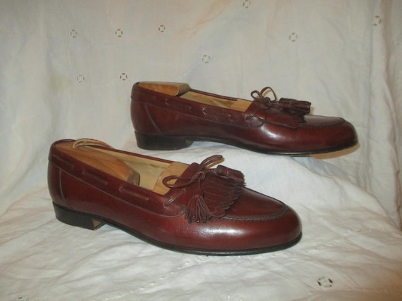 Santoni Leather Kiltie Tassel Loafers - Etsy display picture 1