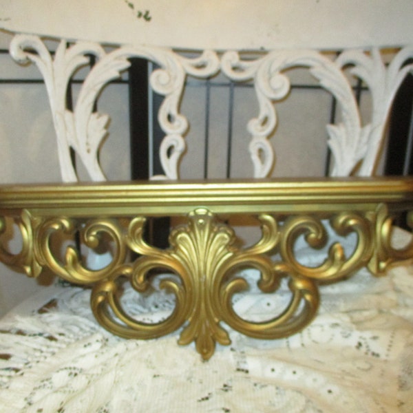 Syroco ornate gold wall table/shelf/console