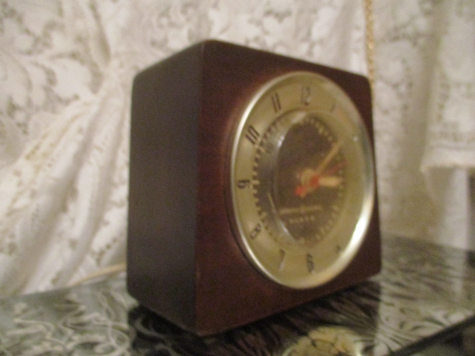 General Electric Art Deco Wood Case Electric Alarm Clock Etsy