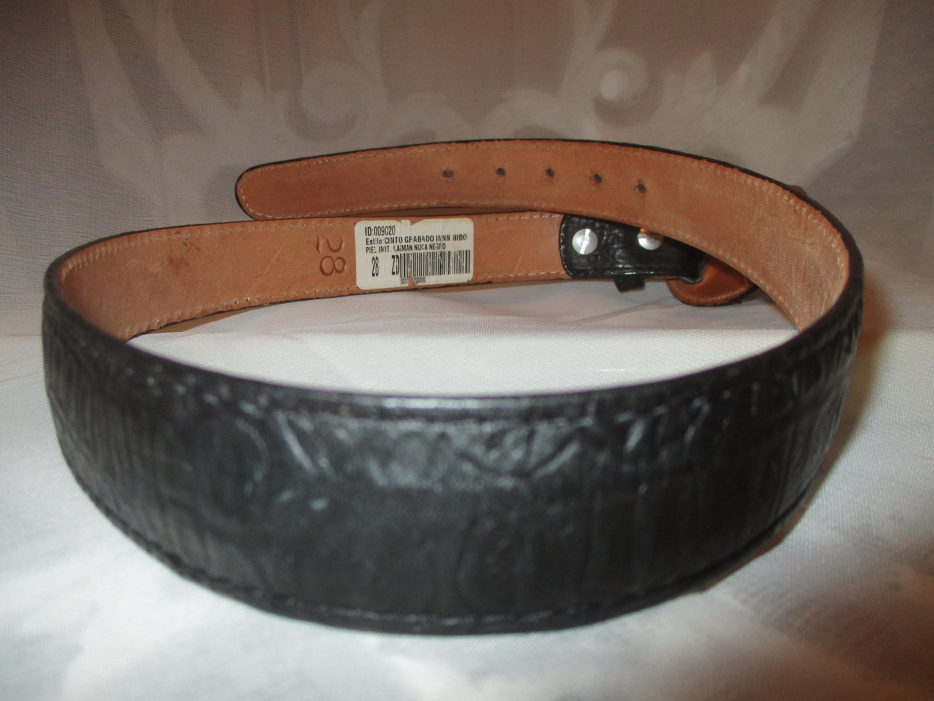 El General Vintage Caiman Embossed Leather Belt Size 28 - Etsy