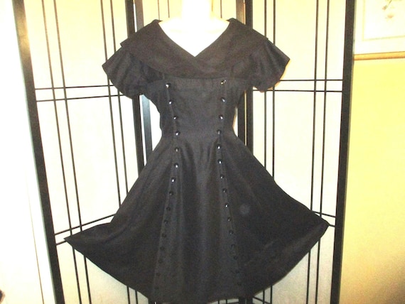 Hand made short sleeve 1950's dress